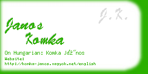 janos komka business card